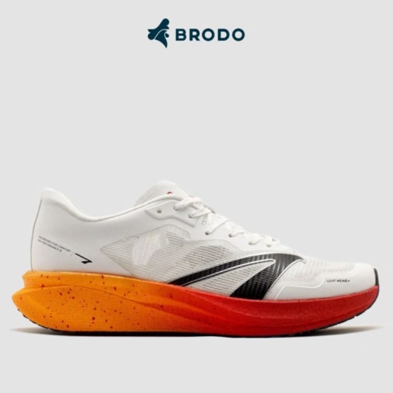 Sepatu Lari Brodo Terbaik Active Krakatau 2.0 White Lava Red