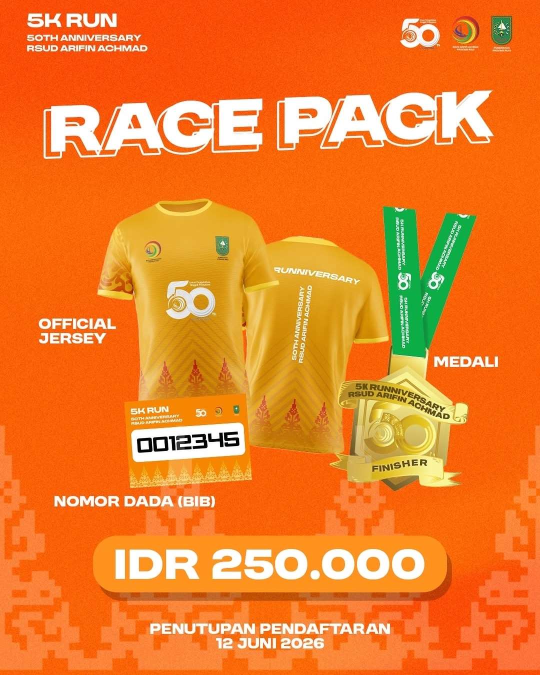 The RSUD Arifin Achmad 5K Runniversary 2026