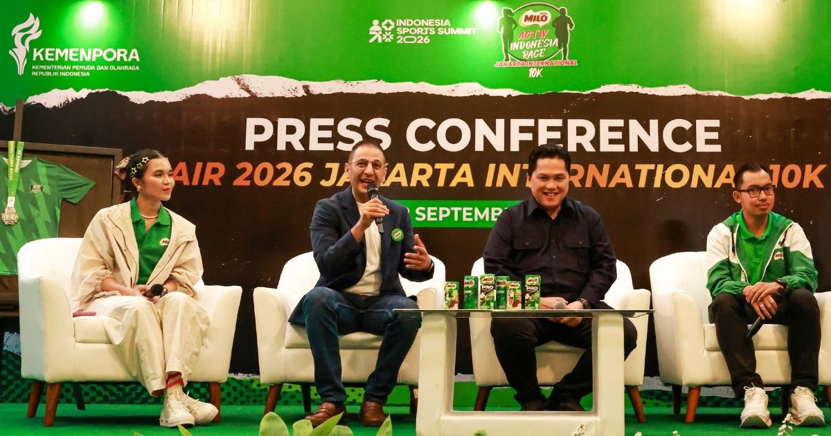 Sesi Bincang Bincang Pada Konferensi Pers Pengumuman MILO ACTIV Indonesia Race 2026 Jakarta International 10K